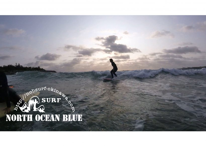 大きい波で自信つけて もっともっと上手くなろうね North Ocean Blue ﾉｰｽｵｰｼｬﾝﾌﾞﾙｰ